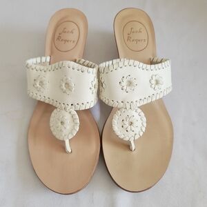 Jack Roger's White Sandals Size 7